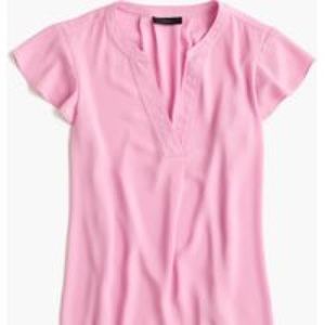 J. crew flutter sleeve blouse